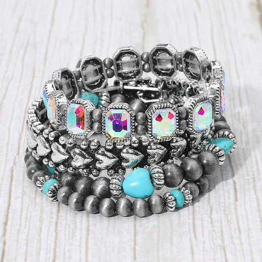 Delaney 4pc Boho Western Bracelet Stack