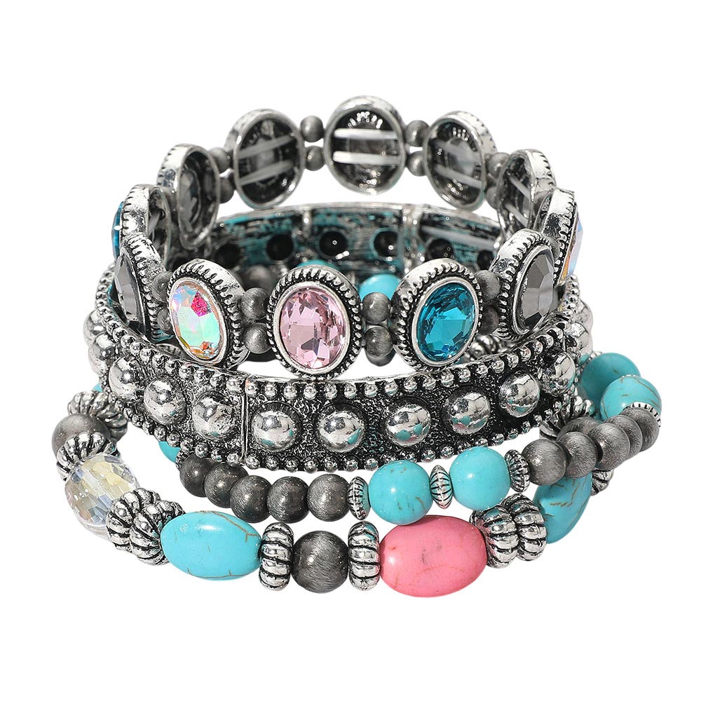 Delilah 4pc Boho Western Bracelet Stack