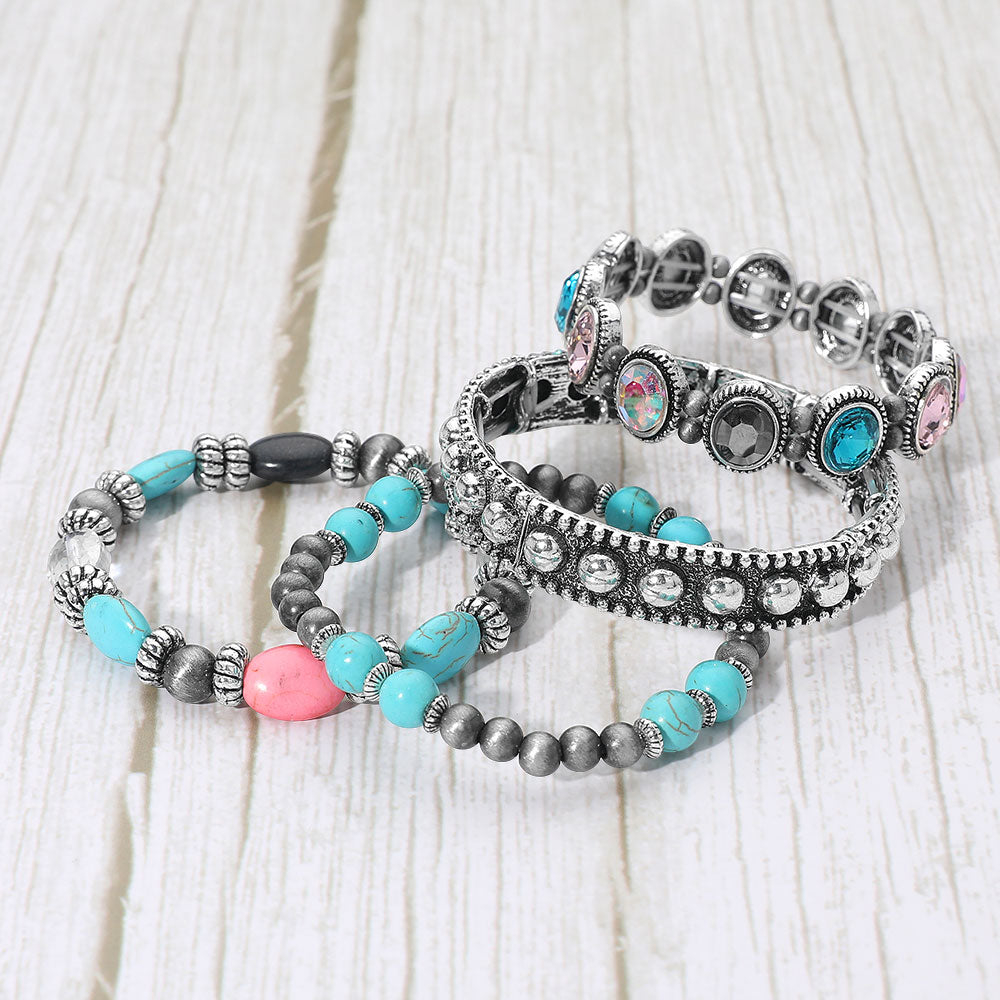 Delilah 4pc Boho Western Bracelet Stack