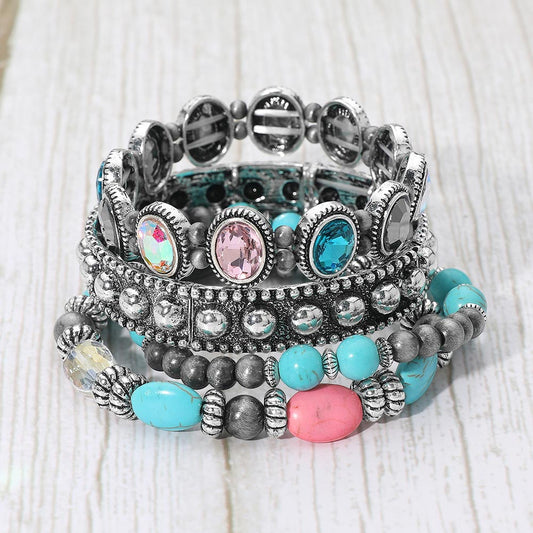 Delilah 4pc Boho Western Bracelet Stack