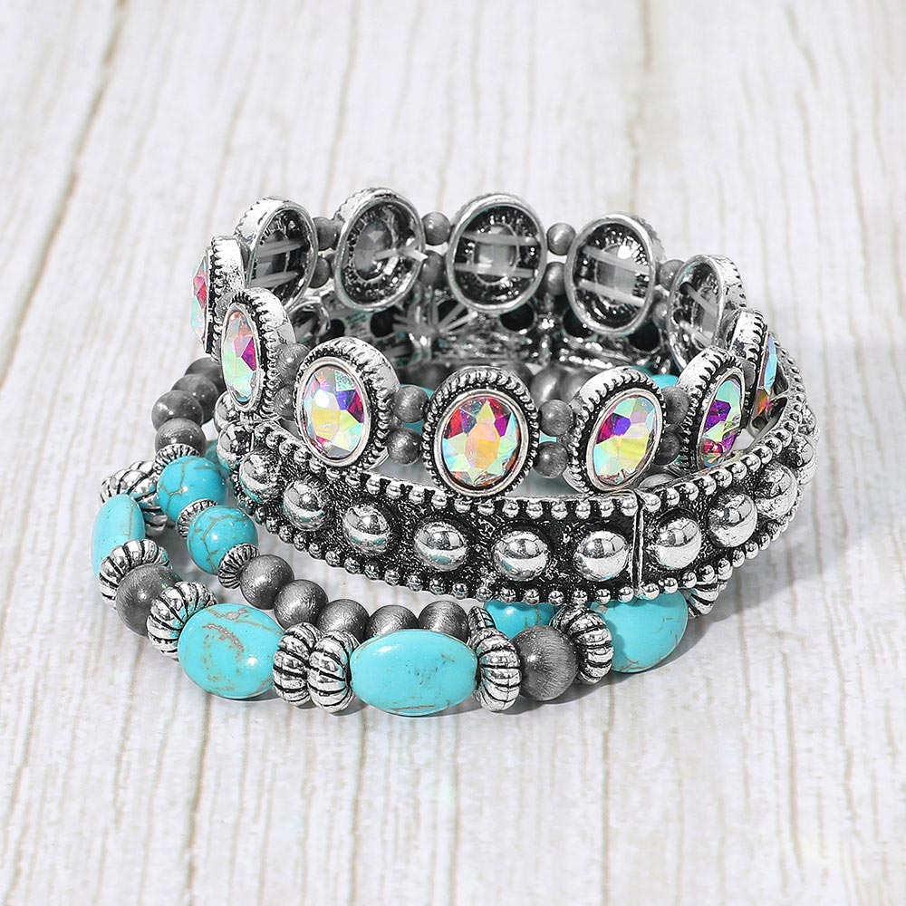 Delilah 4pc Boho Western Bracelet Stack
