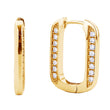 Hayden CZ Sparkle Gold Square Huggie Hoop Earrings