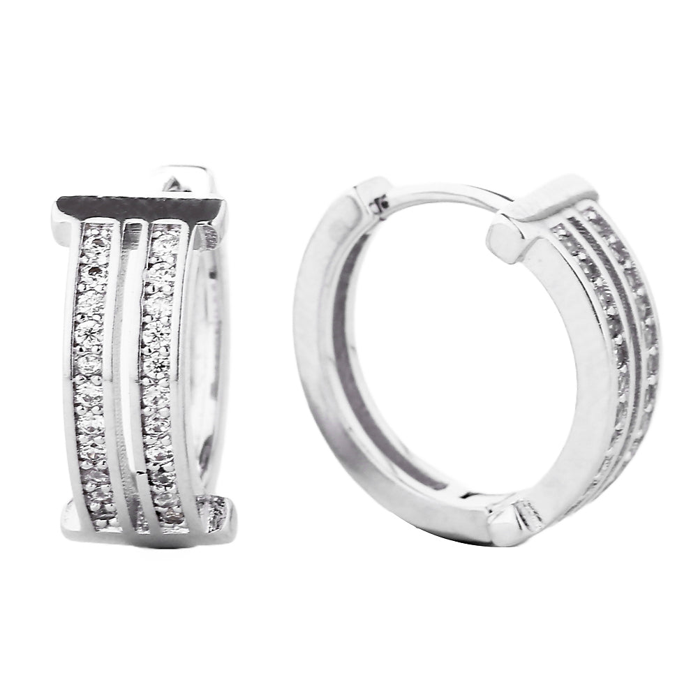 Jordan CZ Sparkle Gold Huggie Hoop Earrings