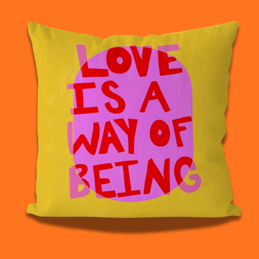 Being In Love Colorful Fun Throw Pillow
