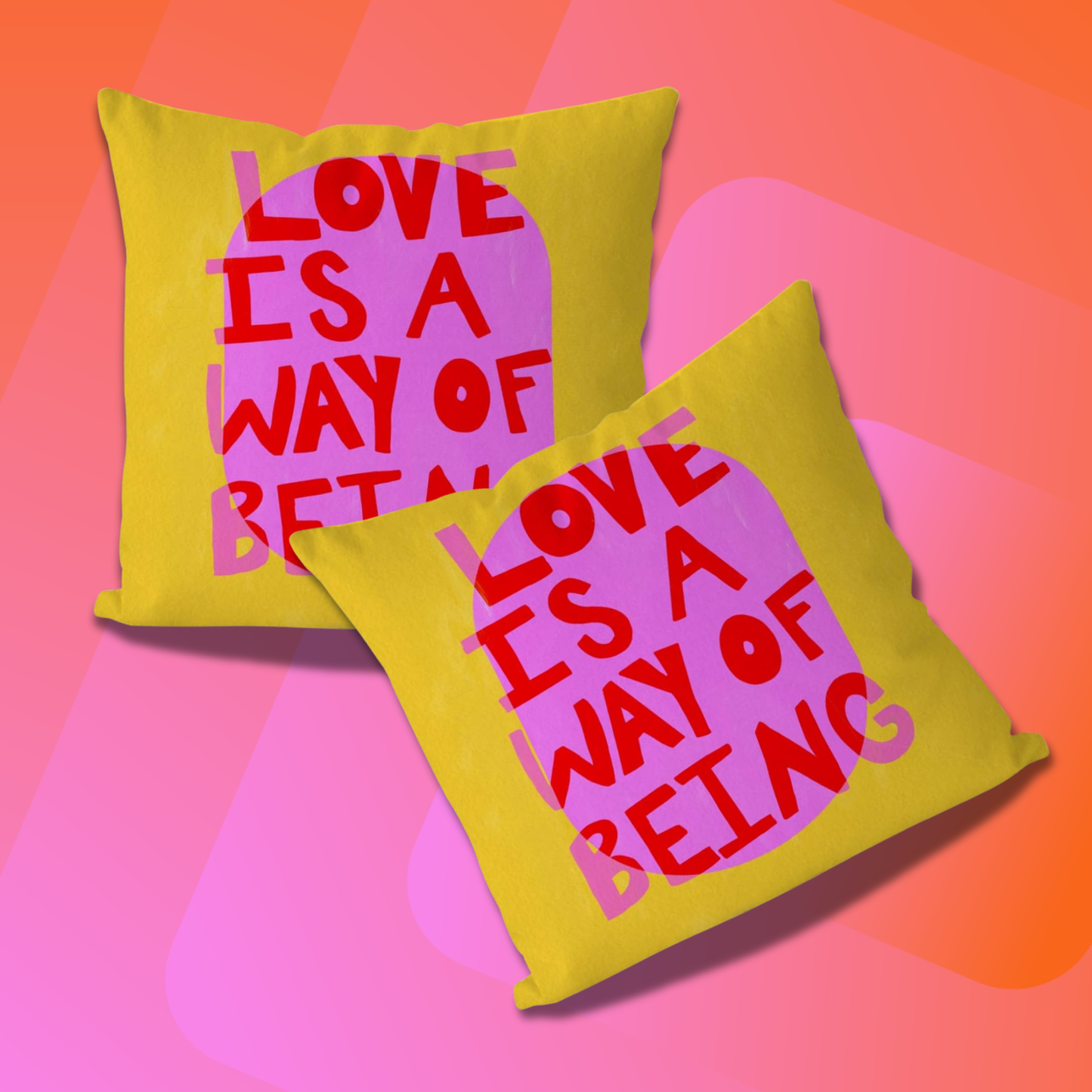 Being In Love Colorful Fun Throw Pillow