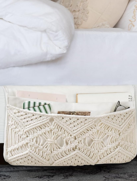 Calliope Macrame Storage Boho Bed Sofa Organizer