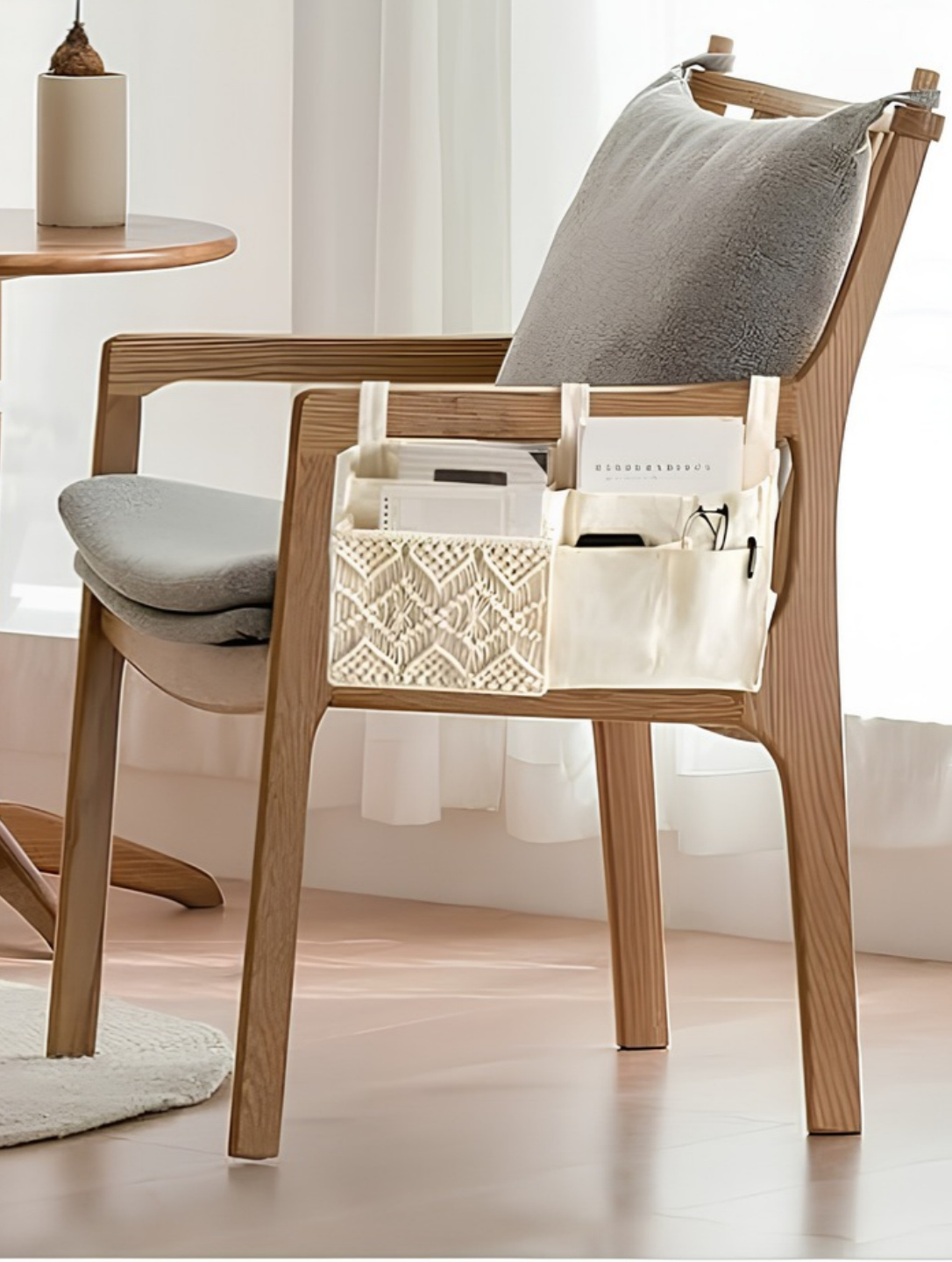 Calliope Macrame Hanging Crib Storage Organizer