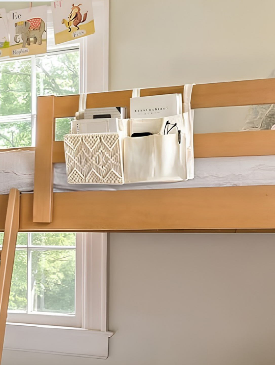 Calliope Macrame Hanging Crib Storage Organizer