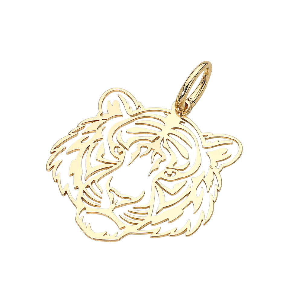 2PC Gold Plated Tiger Paw Pendant Charms