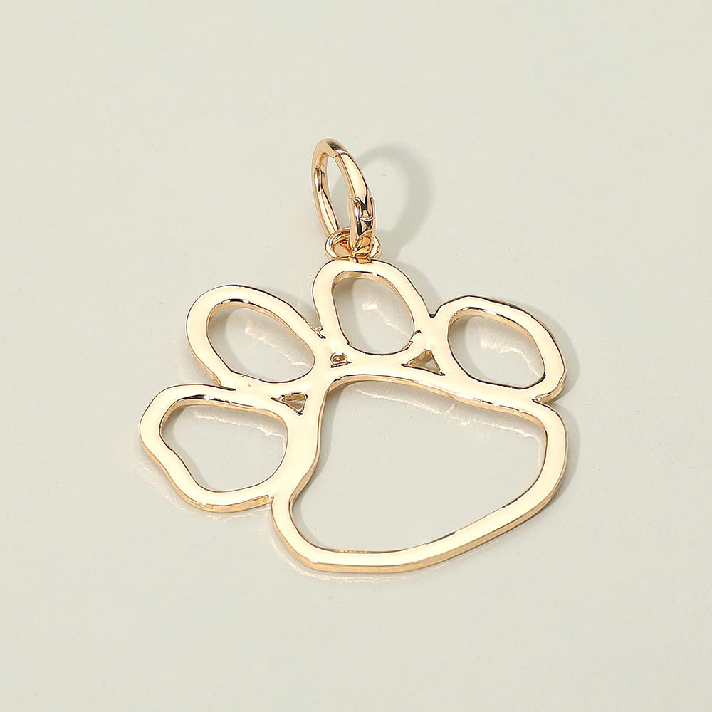 2PC Gold Plated Tiger Paw Pendant Charms