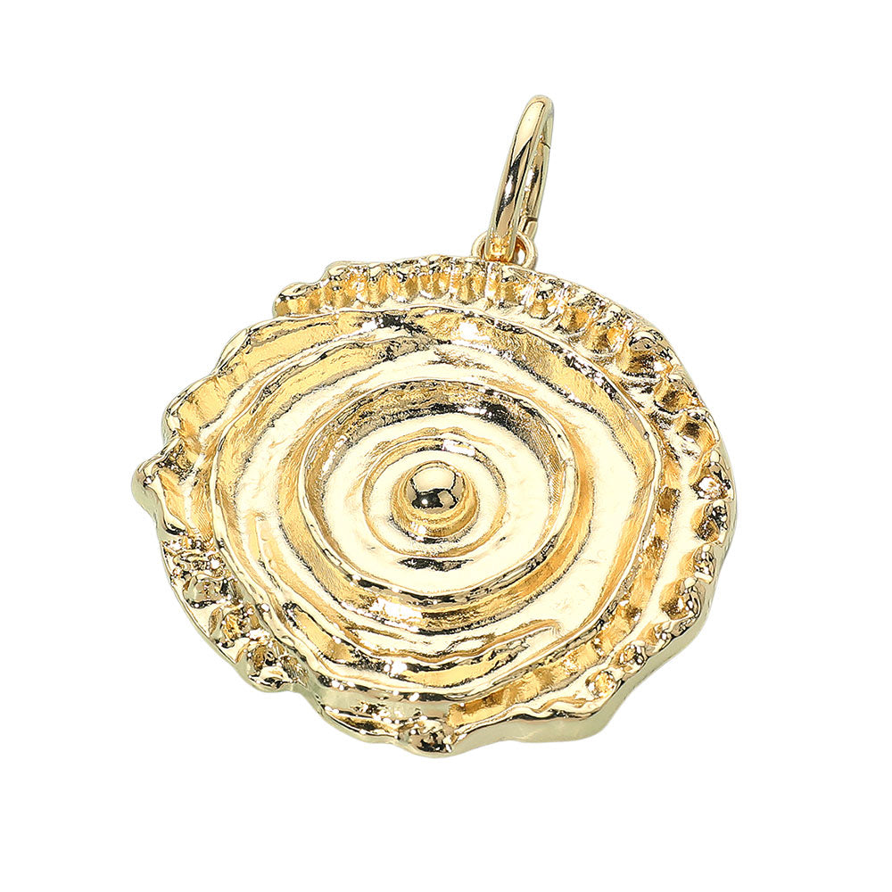 2PC Gold Plated Spiral Pendant Charms