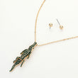 Crocodile Alligator Rhinestone Necklace