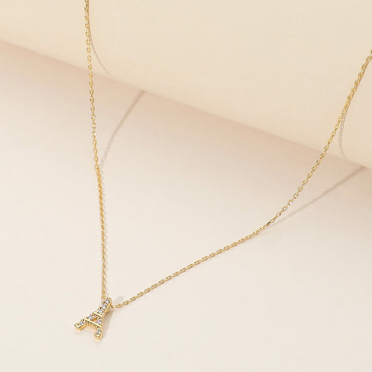 Paris at Heart Eiffel Tower Pendant Necklace