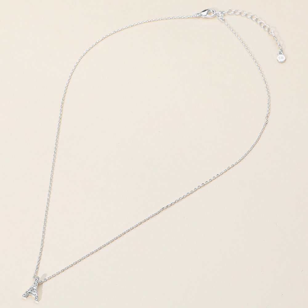 Paris at Heart Eiffel Tower Pendant Necklace