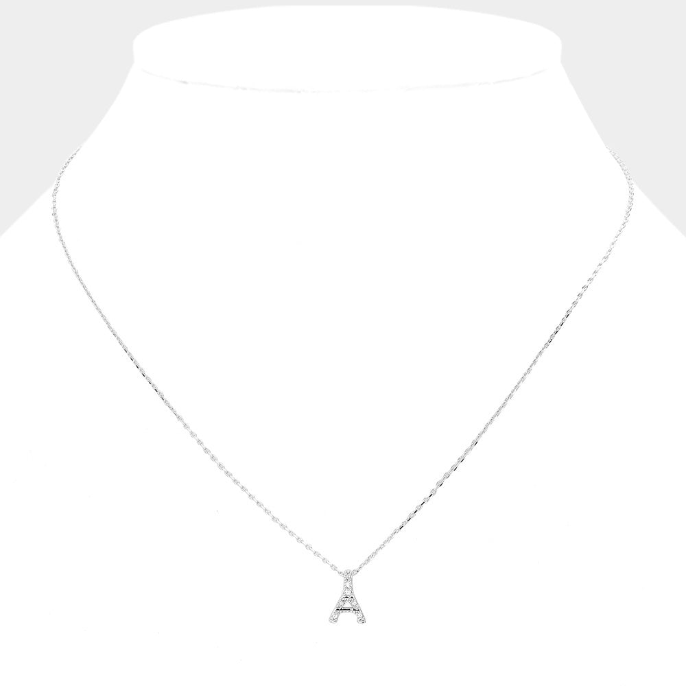 Paris at Heart Eiffel Tower Pendant Necklace