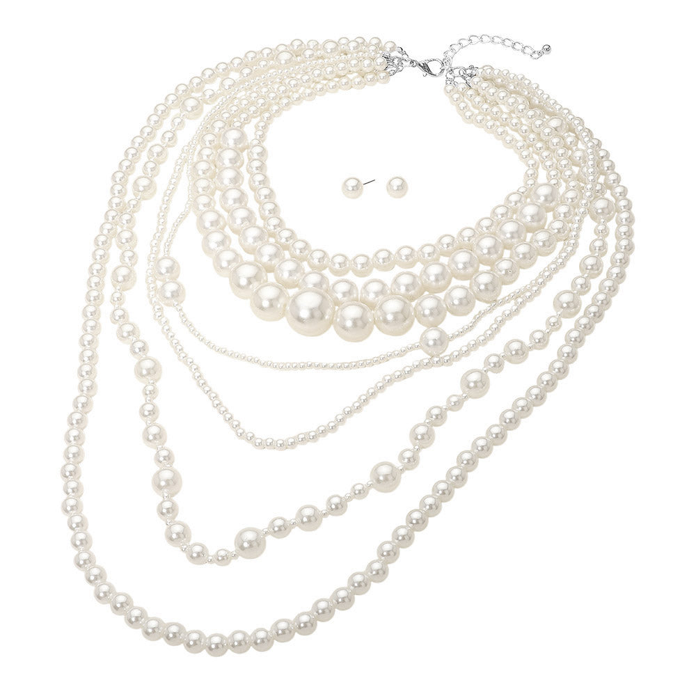 Joie Pearl Beaded Statement Necklace