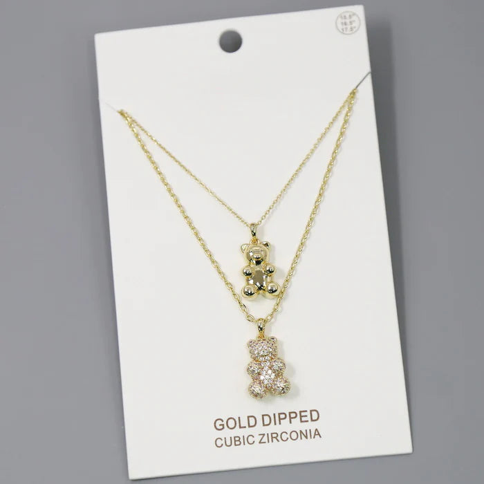 Gummy Bear Layered Pendant Necklace