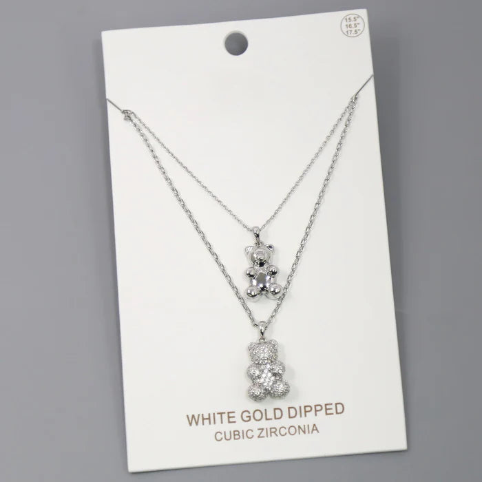 Gummy Bear Layered Pendant Necklace
