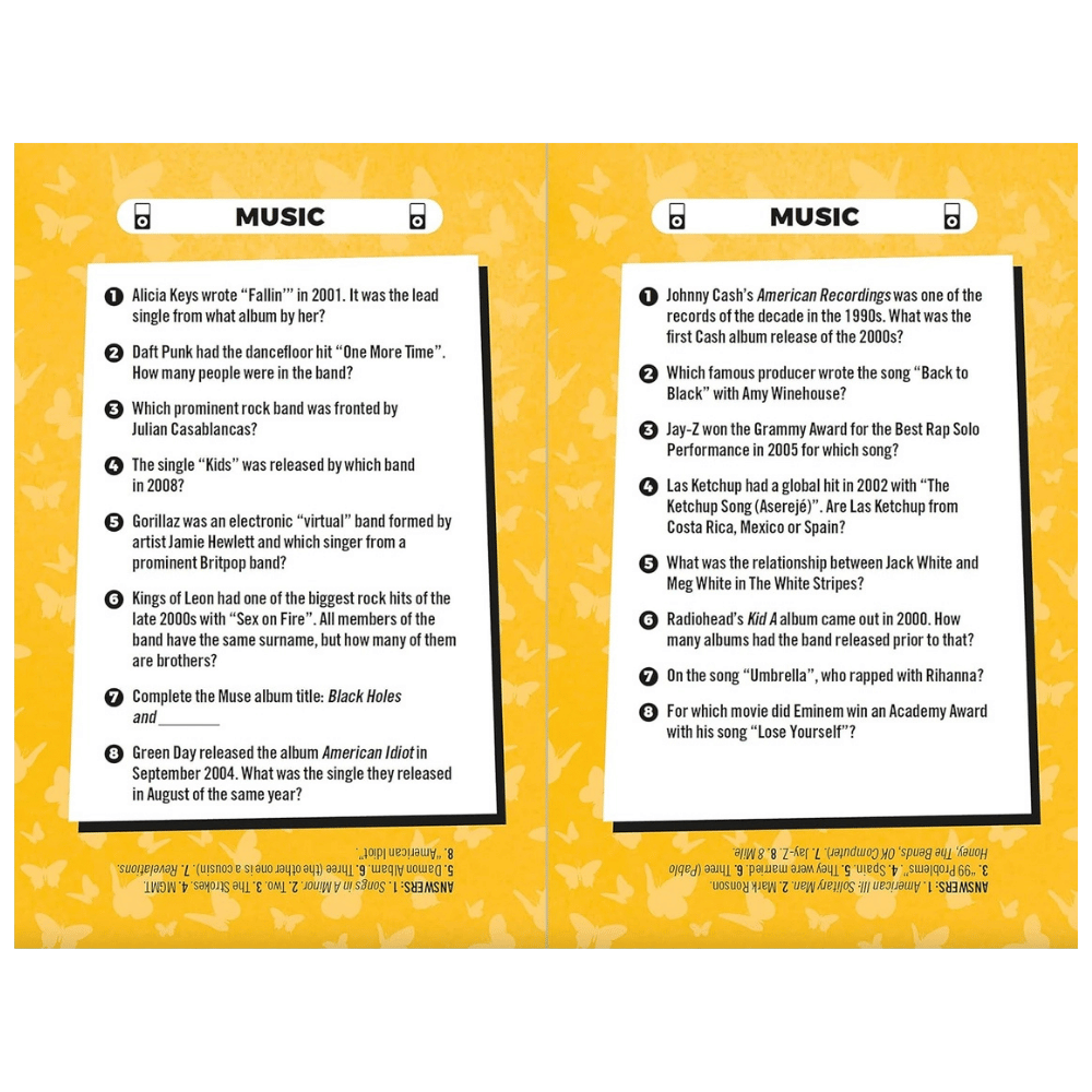 Best of the 00s: the Trivia Card Game
