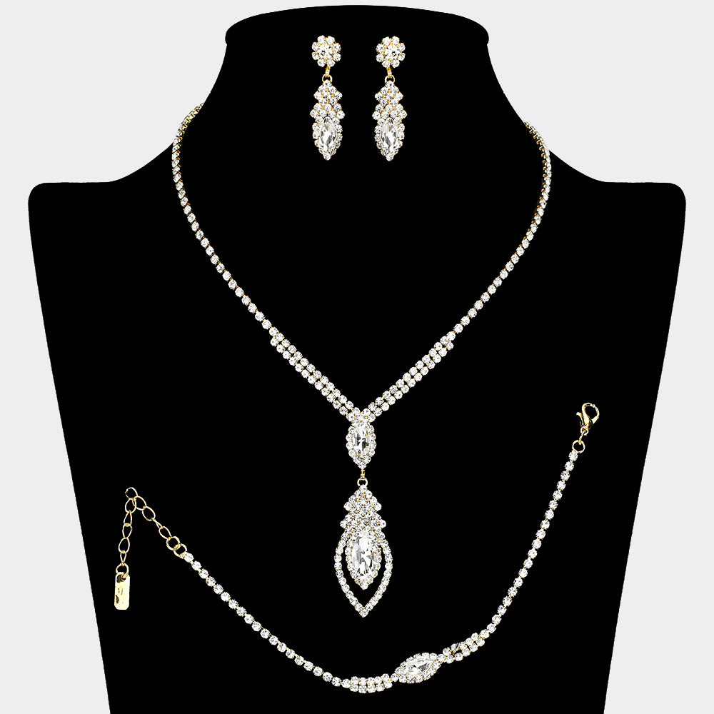 Macie Rhinestone Sparkle Bridal 3PC Jewelry SET