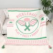 Cozy Pickleball Tassel Reversible Throw Blanket