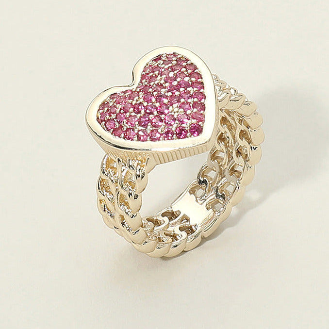 The Heart Knows Pink Crystal Ring