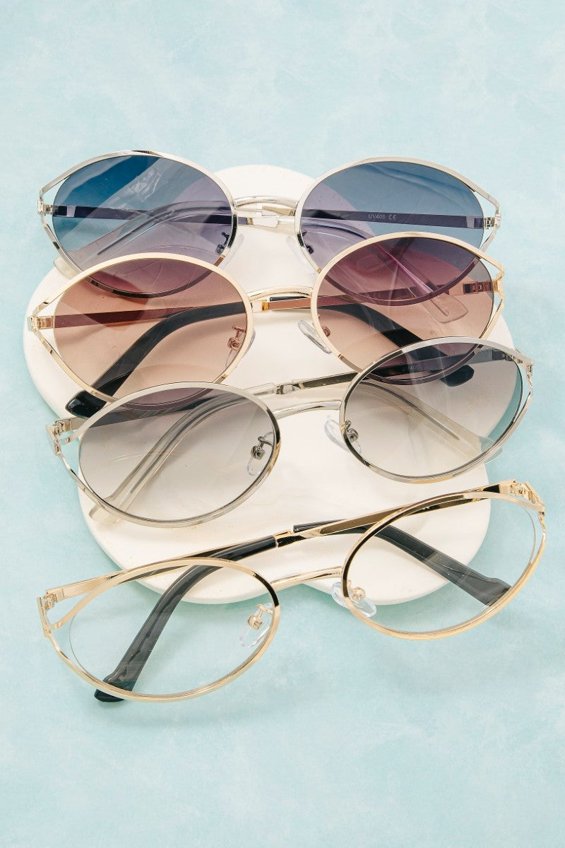 Olivia Oval Frame Sunglasses