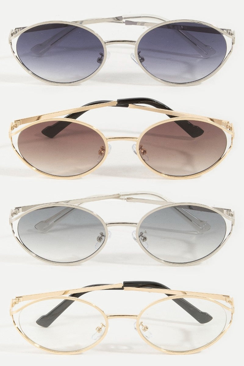 Olivia Oval Frame Sunglasses