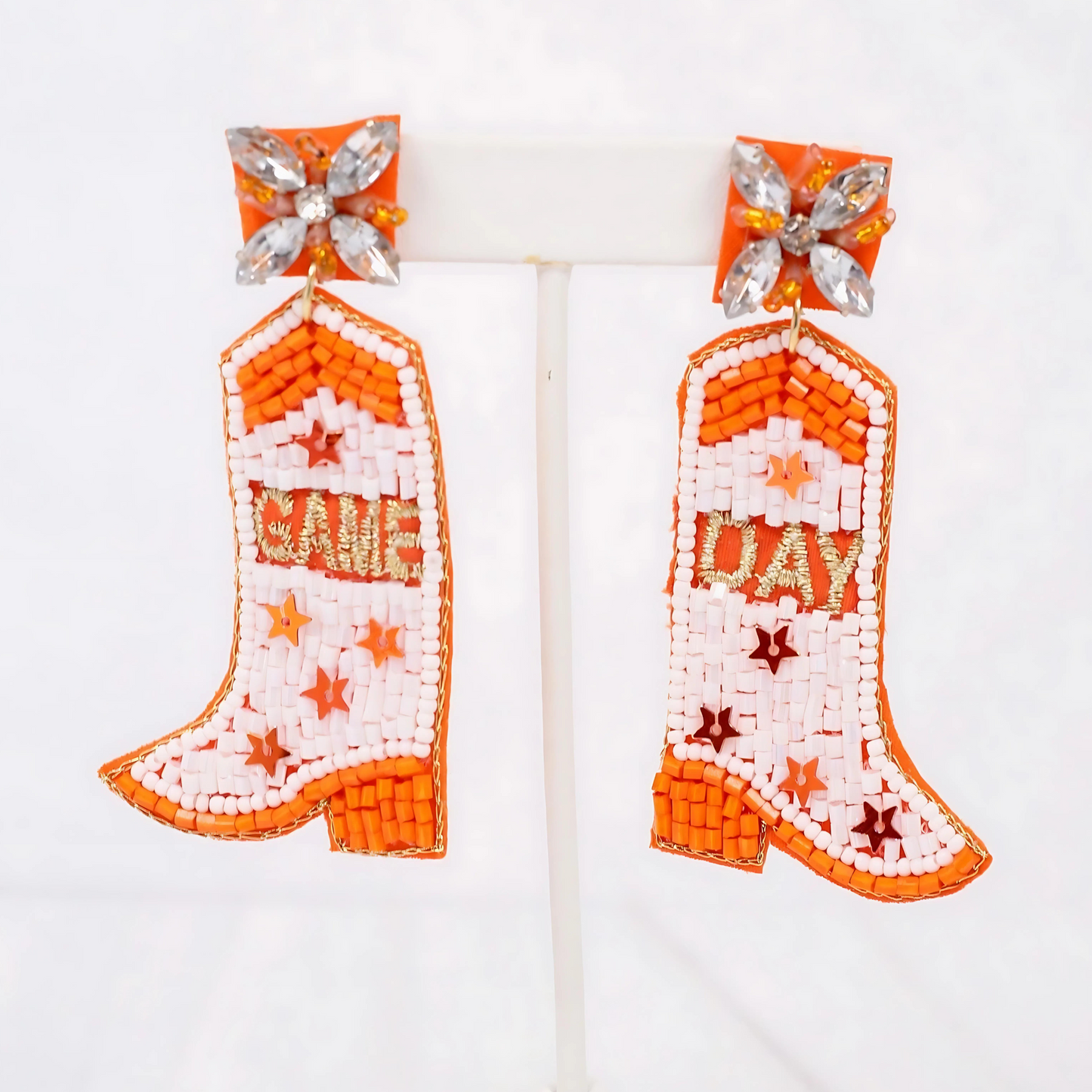 Tennessee Vols Football GAME DAY Western Boots Beaded Earrings