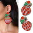 Deepa Gurnani Austrian Crystal Beaded Christmas Earrings