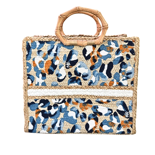 Animal Instinct Leopard Jute Tote Bag