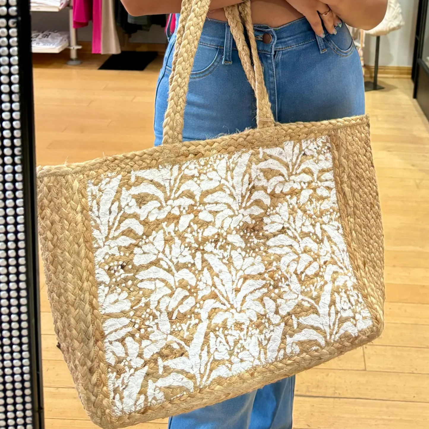 Mumbai Marketplace Pink Shopper Tote