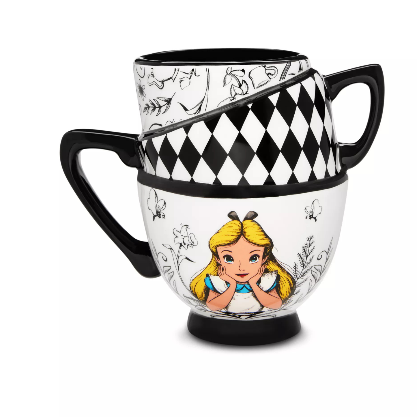 Alice in Wonderland Wonky Stacked Tea Cup