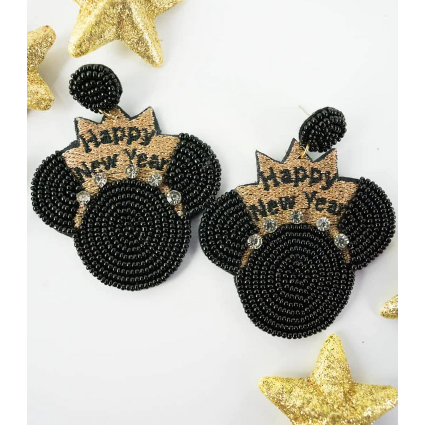 Very Merry Mickey Mouse Elf Santa Christmas Earrings