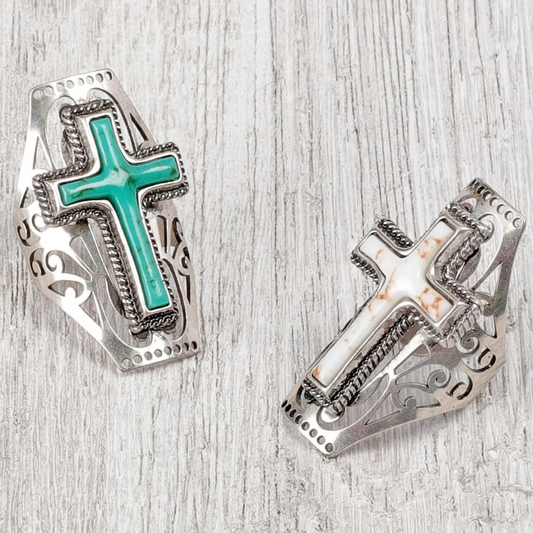 Faith and Frontier Cross Western Cuff Ring