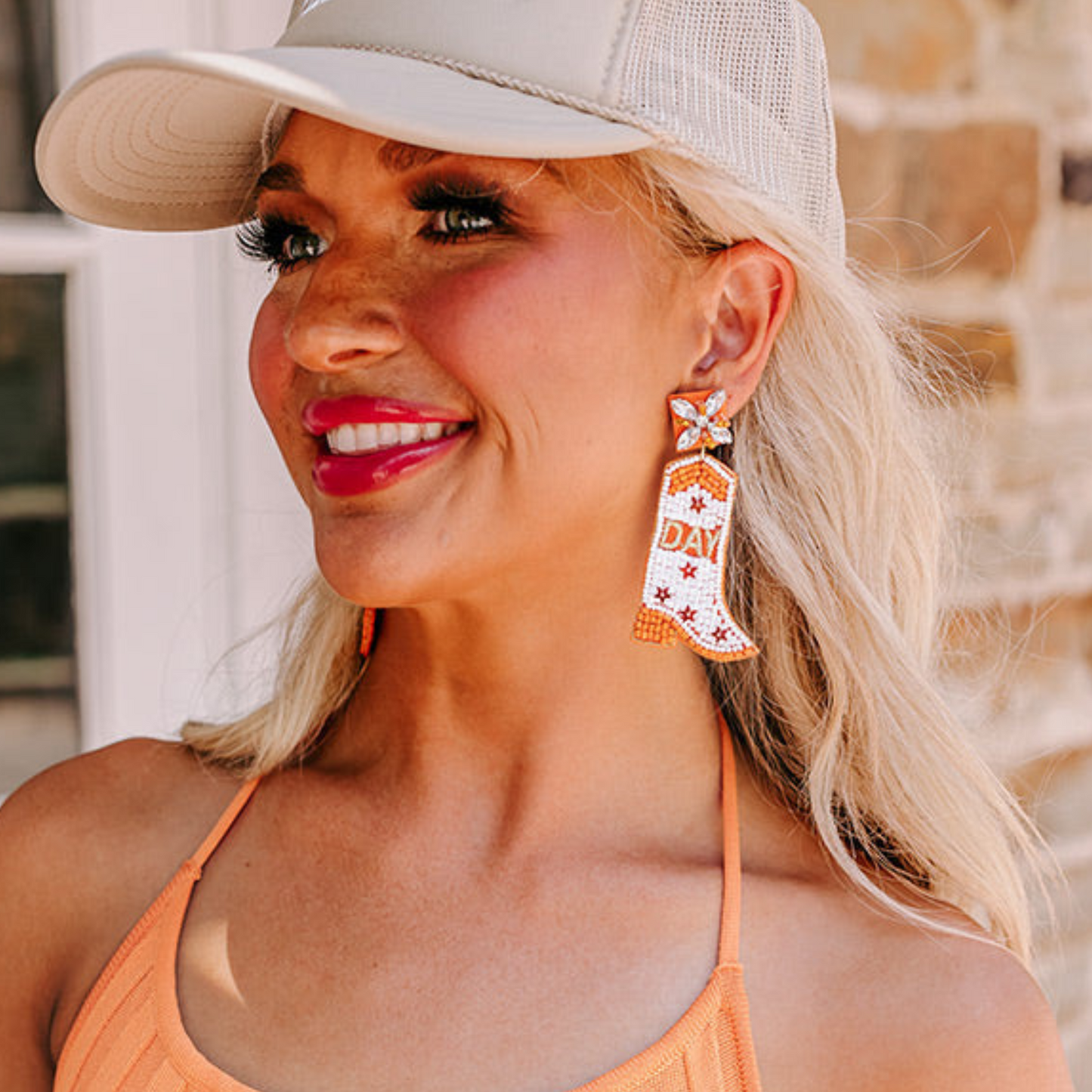 Tennessee Vols Football GAME DAY Western Boots Beaded Earrings