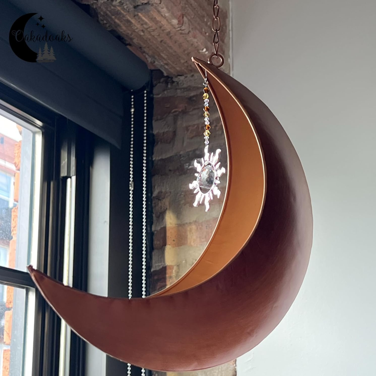 Crescent Moon Hanging Planter