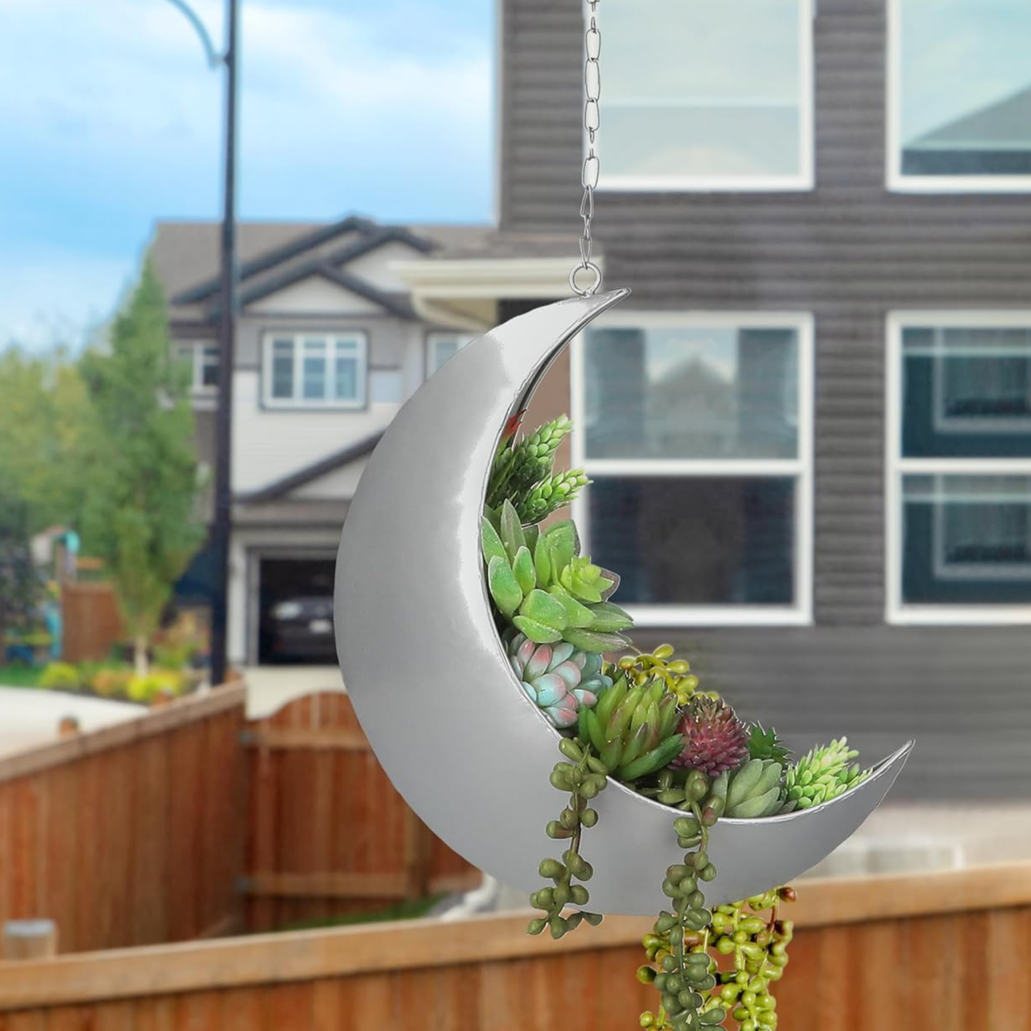 Crescent Moon Hanging Planter
