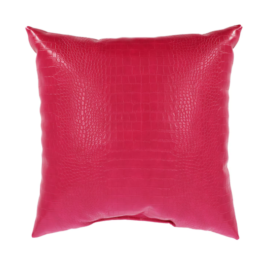 Pink Leather Lizard Pillow