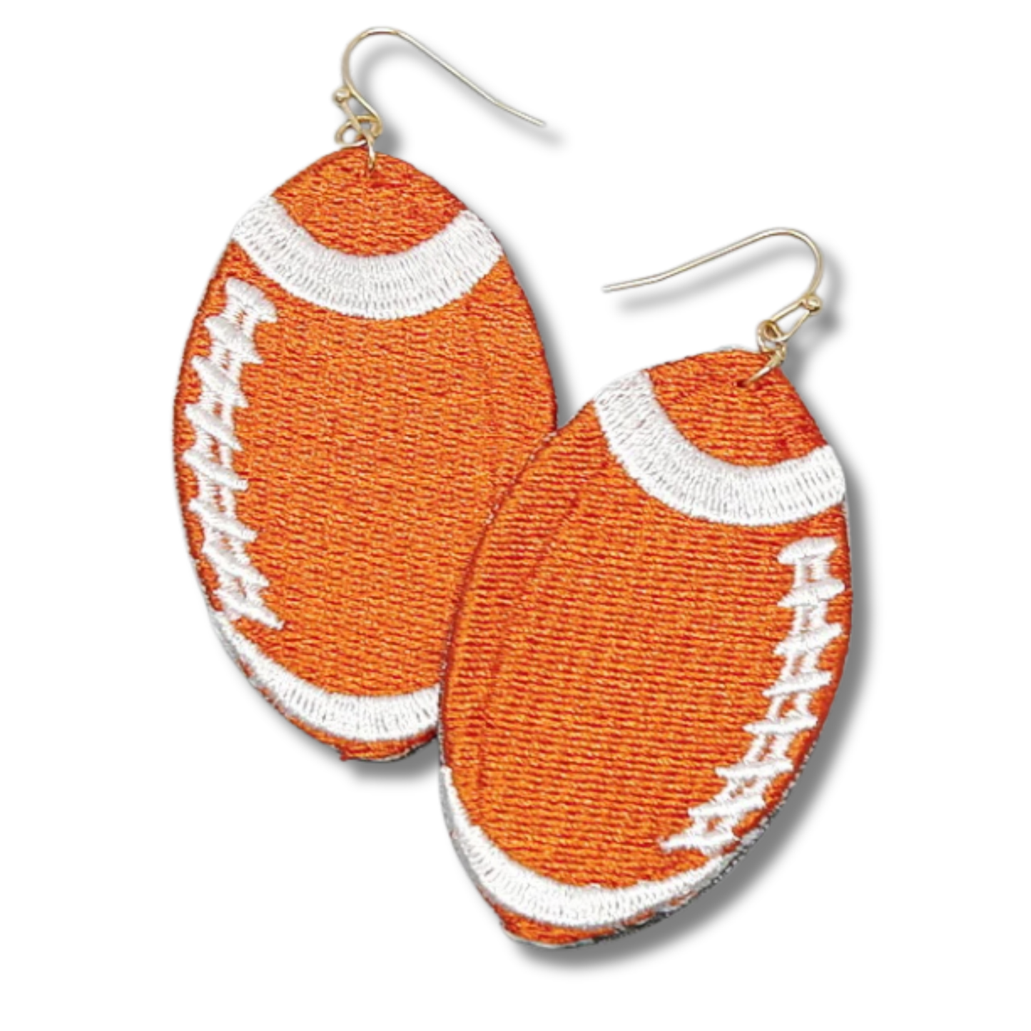 Embroidered Tennessee Football Earrings