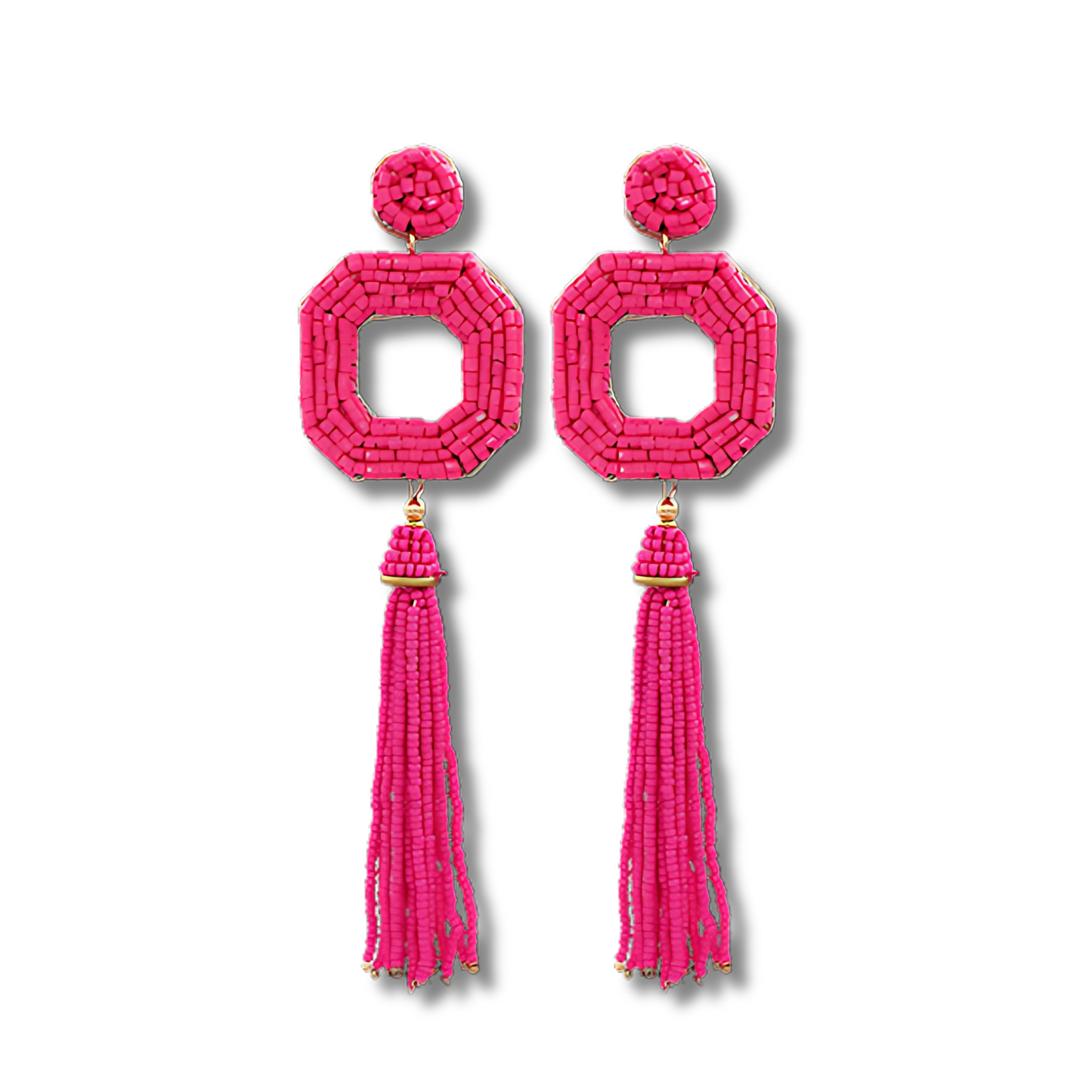 Deepa Gurnani Isha Seed Beaded Boho Tassel Earrings
