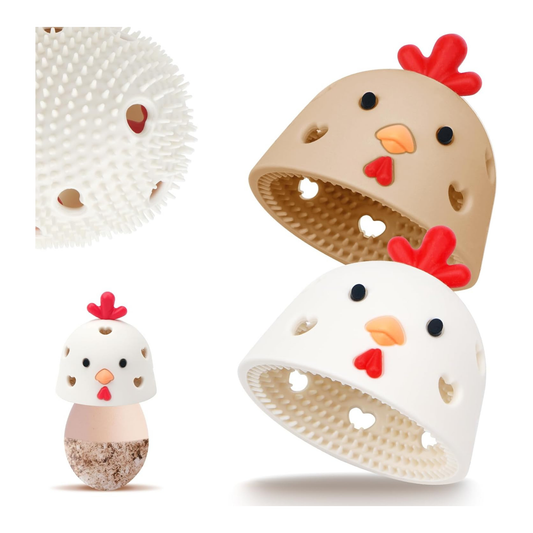 Silicone Chicken Egg Cleaner Brush - Set of 2