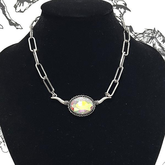 Luminous Leghorn Western Necklace
