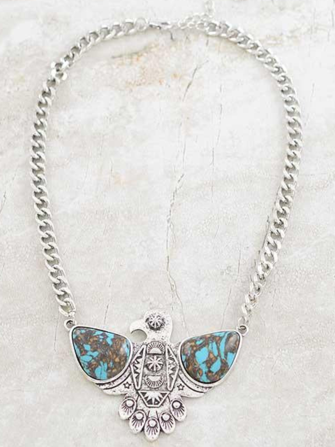 Thunderbird Road Turquoise Western Necklace