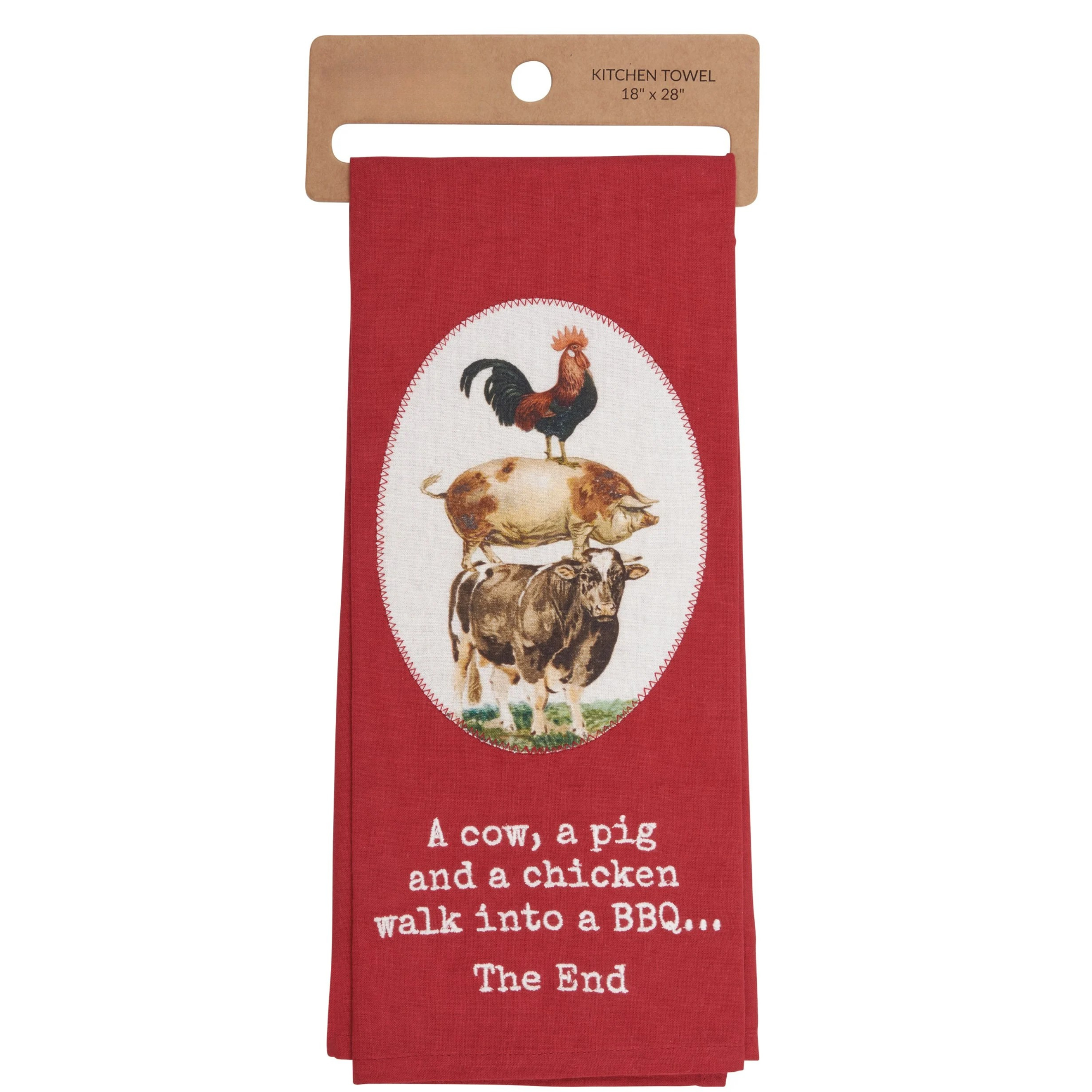 Farmhouse Walk Into A BBQ Kitchen Towel