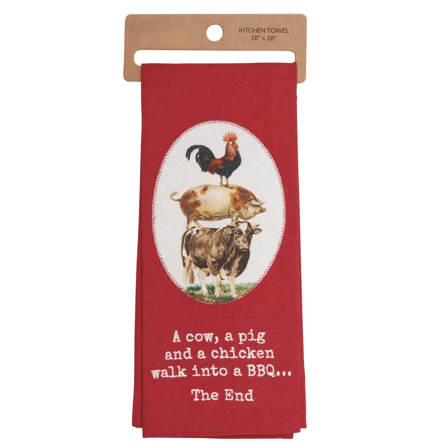 Farmhouse Walk Into A BBQ Kitchen Towel