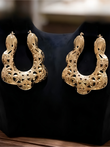 Lace Filigree Gold Statement Earrings
