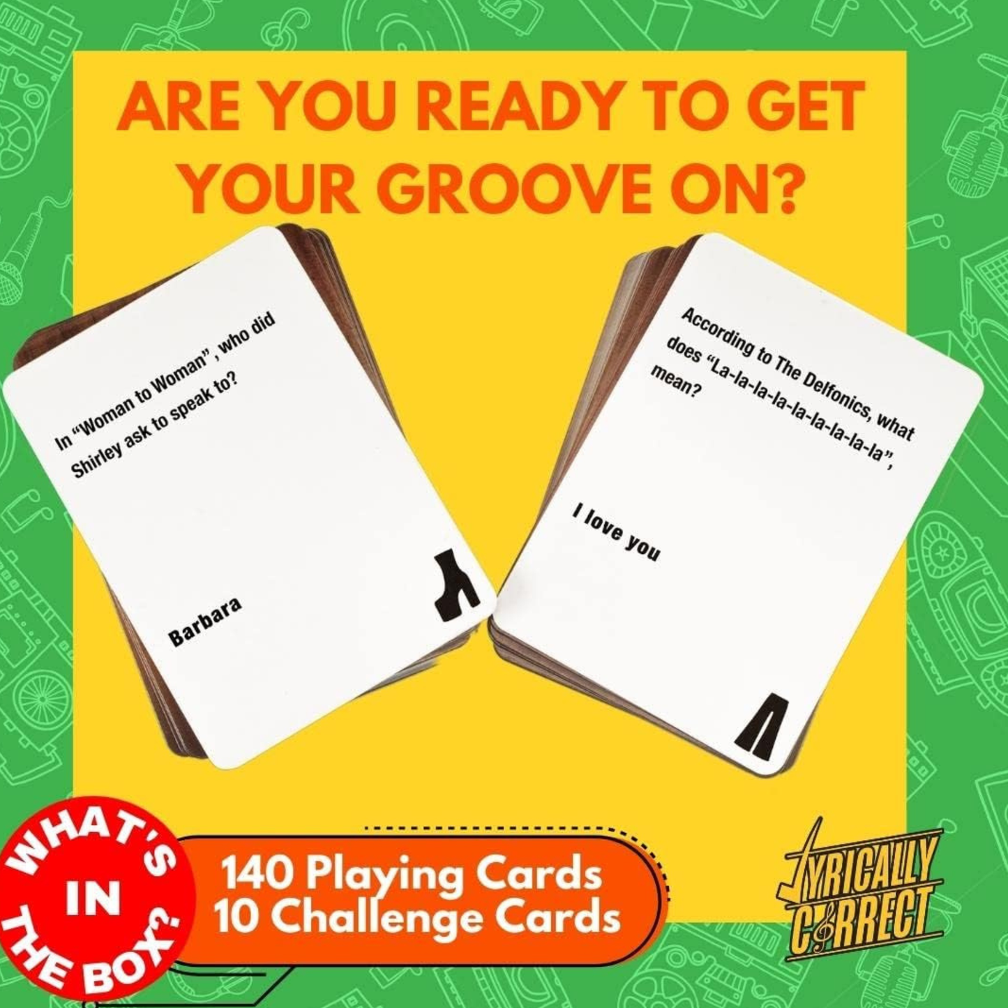 Lyrically Correct '60s & '70s Music Trivia Card Game