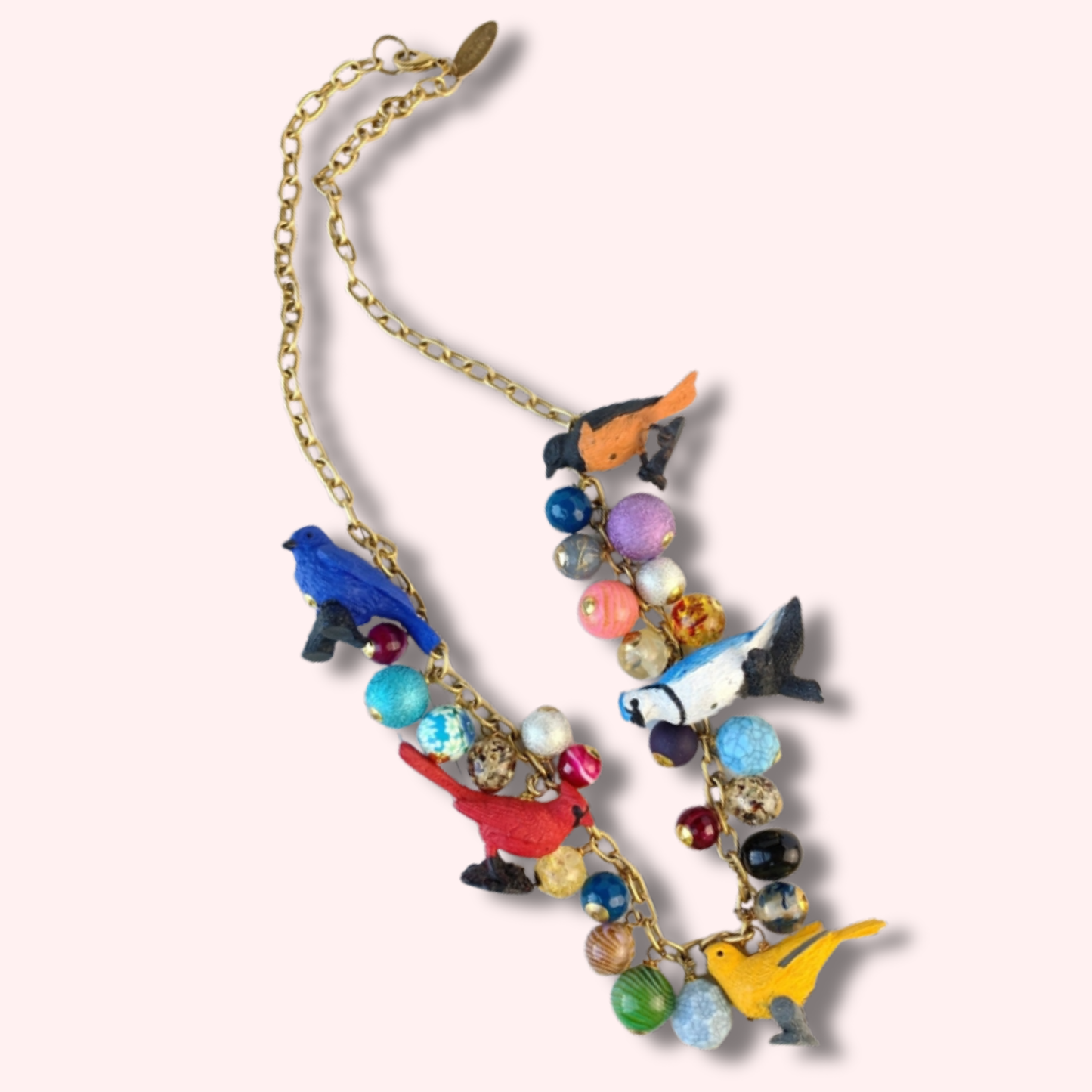 Lenora Dame Lady Bird Long Charm Necklace