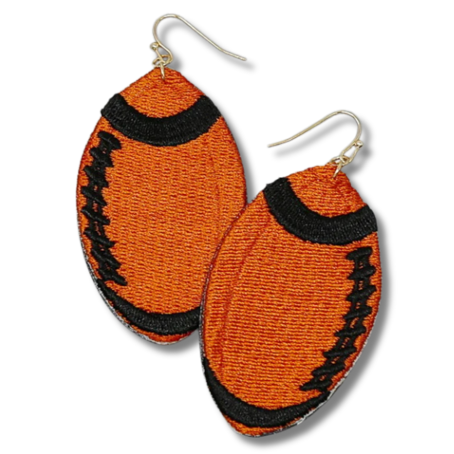 Embroidered Bengals Football Earrings